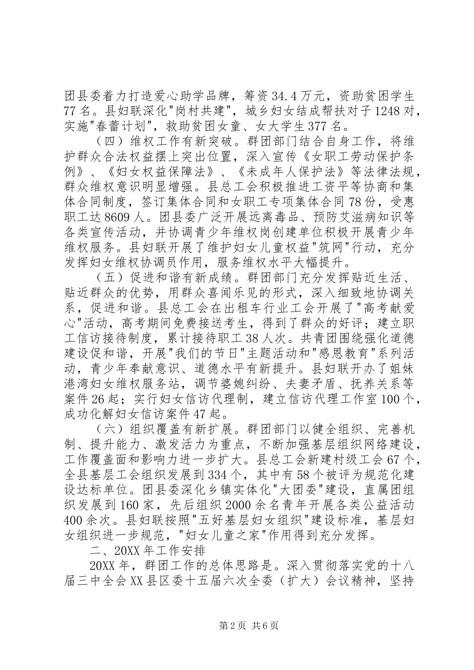 群团工作会议讲话稿_第2页