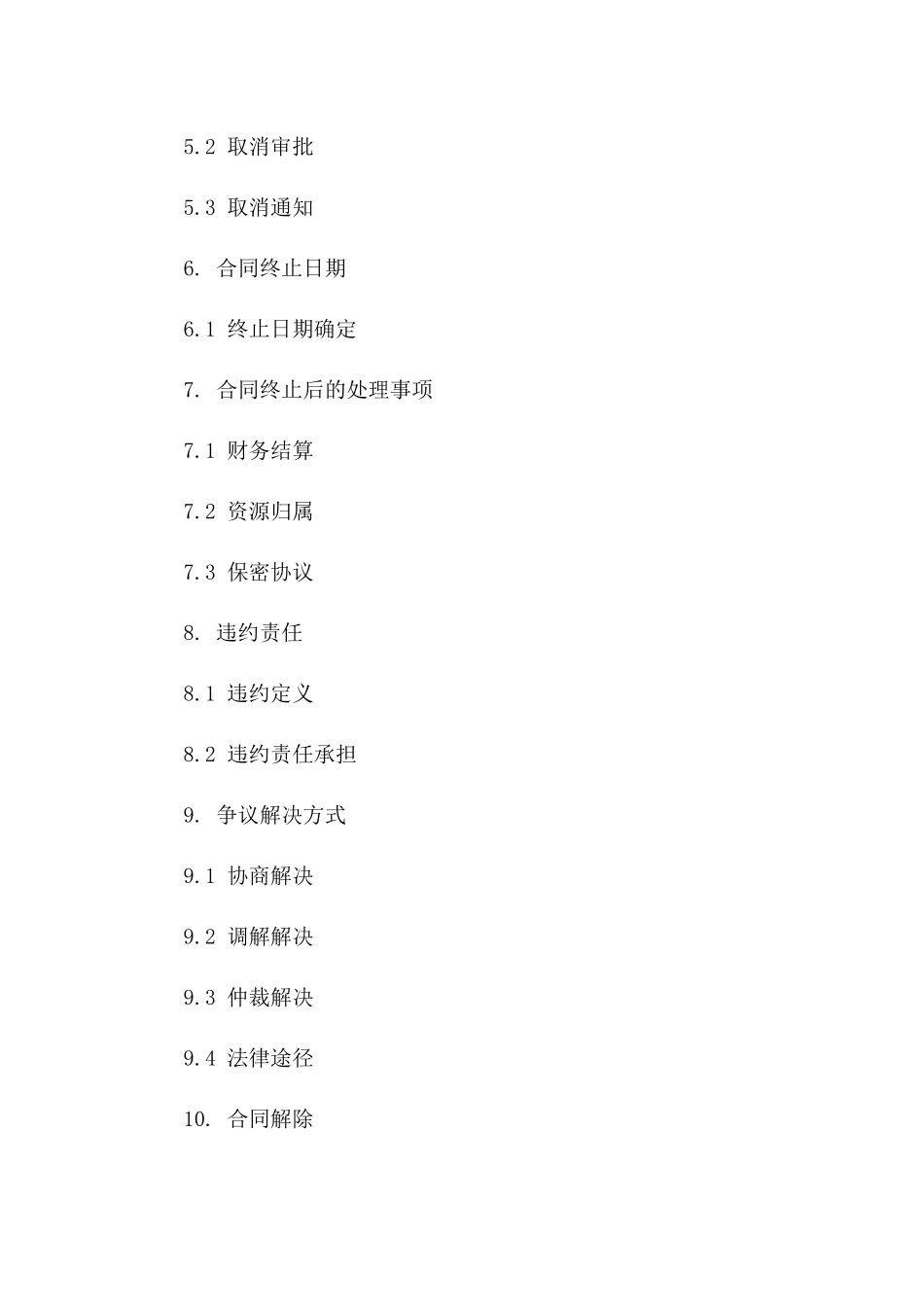 标准化项目合作取消合同书2024版版_第3页