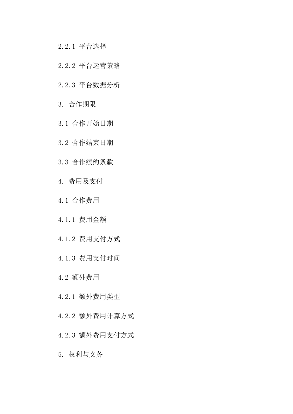 专属新媒体宣传战略合作伙伴合同_第2页