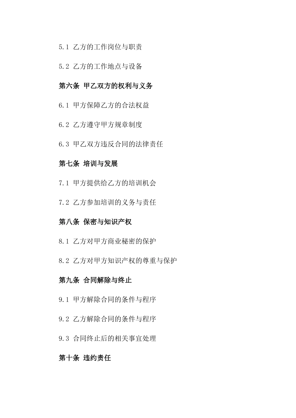 2024年人力资源高级管理聘用合同书_第2页