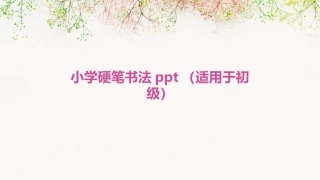 小学硬笔书法ppt（适用于初级）