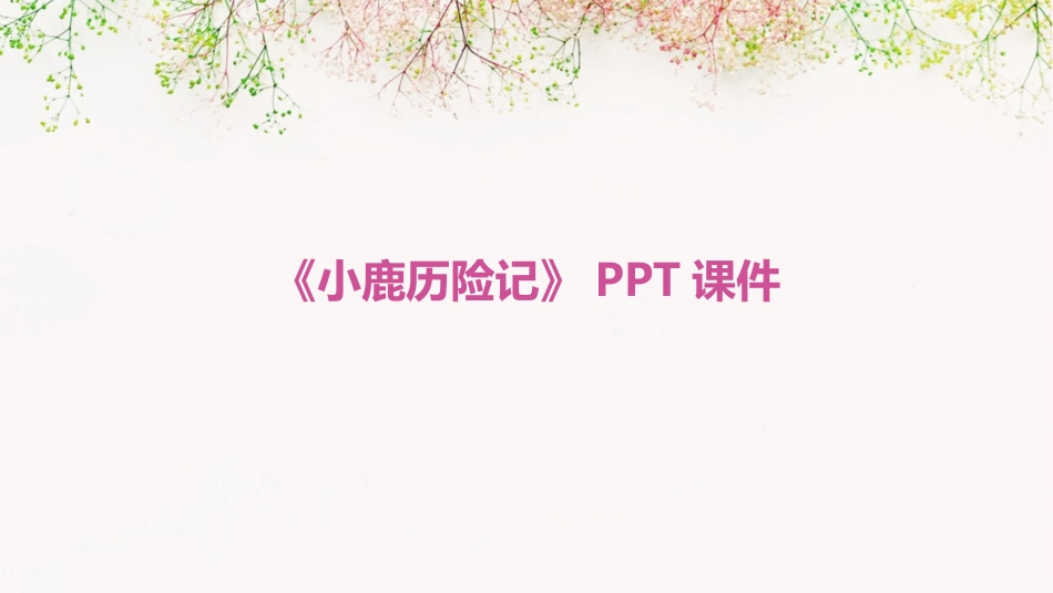《小鹿历险记》PPT课件_第1页