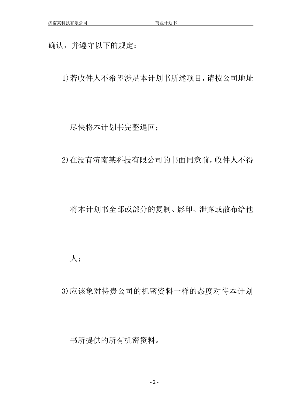 济南某科技有限公司商业计划书_第2页