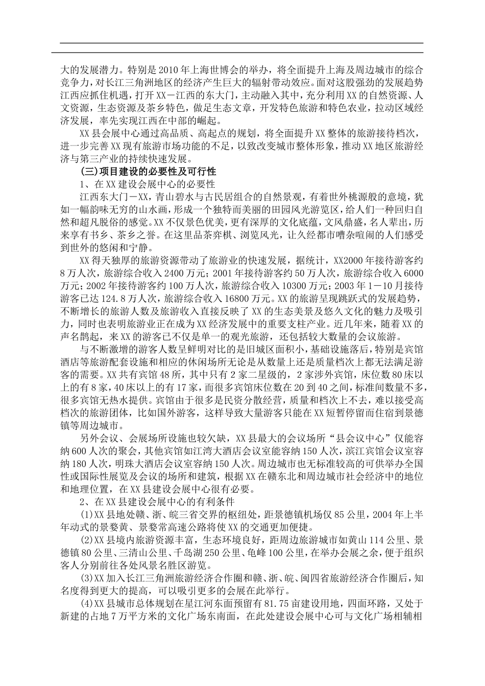 某县会展中心开发项目可行性研究报告_第2页