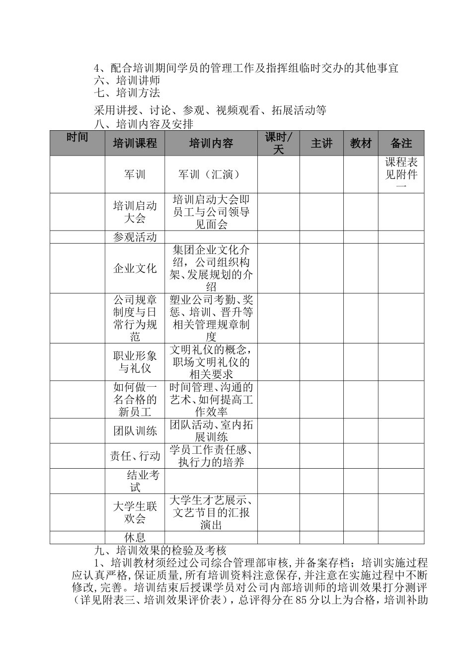 新入职大学生培训方案全套_第2页