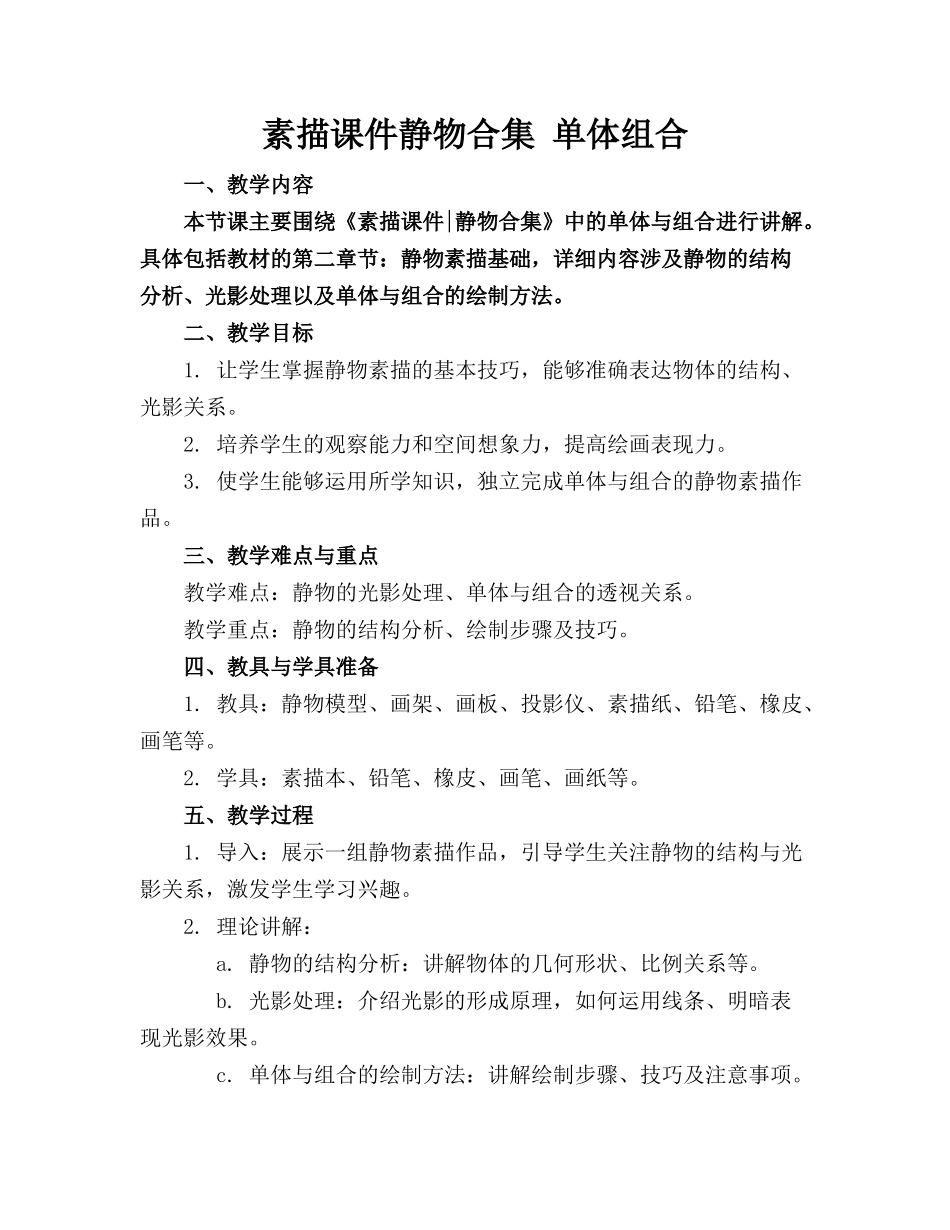 素描课件静物合集 单体组合_第1页