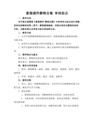 素描课件静物合集 单体组合