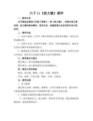 六下11《放大镜》课件
