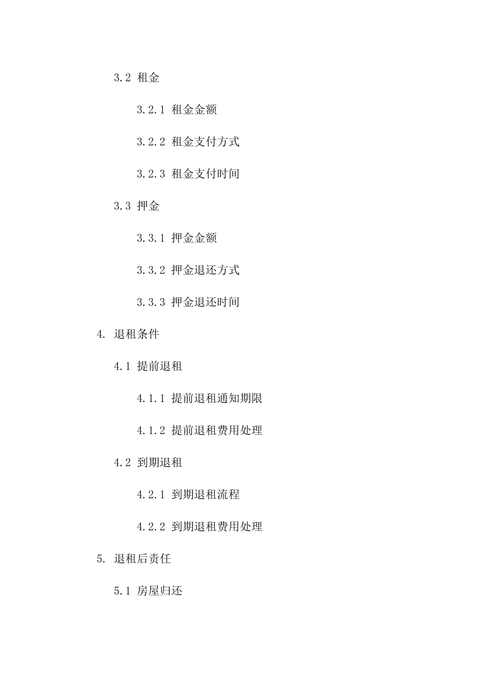 房产退租协议样本（2024修订版）版_第3页