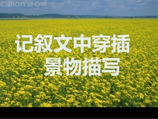 初中记叙文中穿插景物描写课件