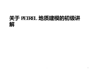 petrel操作指南课件