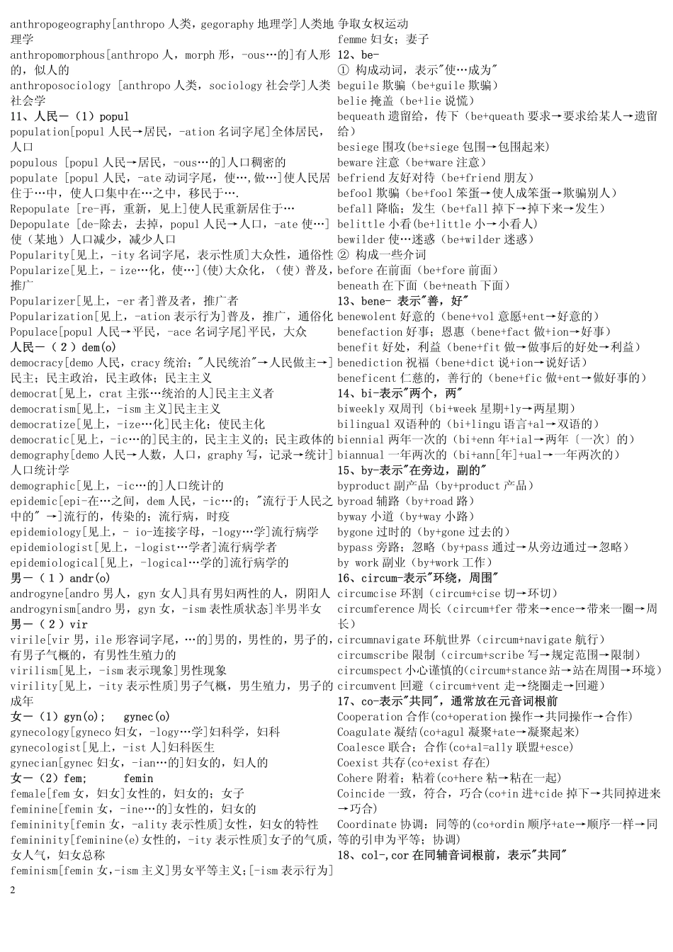 新东方英语词根词缀大全_第2页