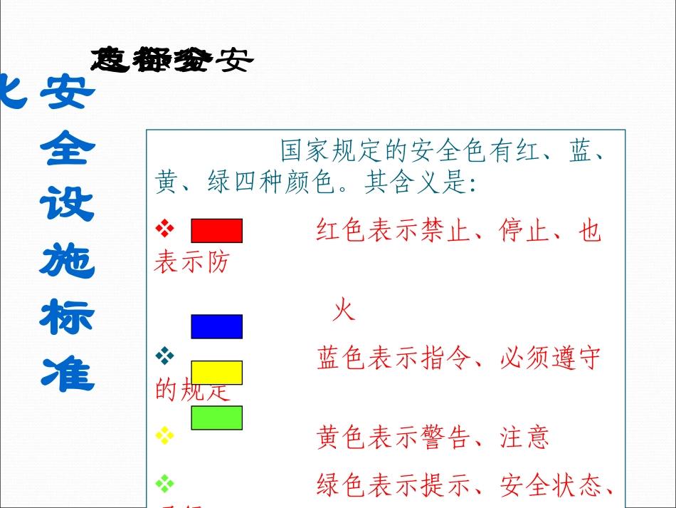 安全设施标准化标识及常用知识总结_第1页