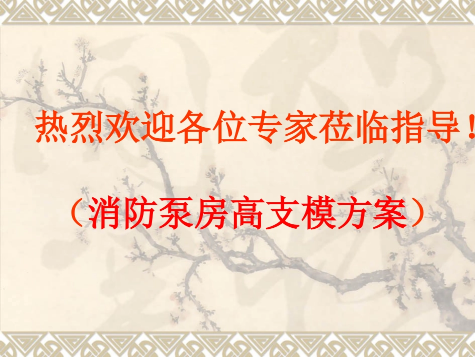 消防泵房高支模方案专家论证时汇报材料_第1页