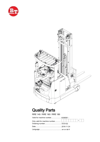 BT-Electric-Reach-Truck-RRE-140-RRE-160-RRE180-Quality-Parts-Catalog原版完整文件