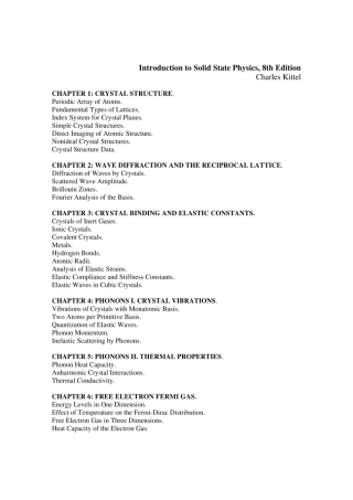 固体物理导论(基泰尔)习题解答(英文版)