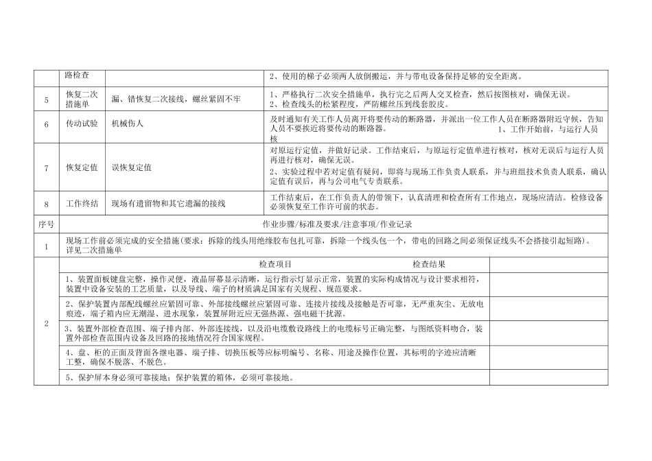 发电机微机保护装置检验作业指导书_第3页