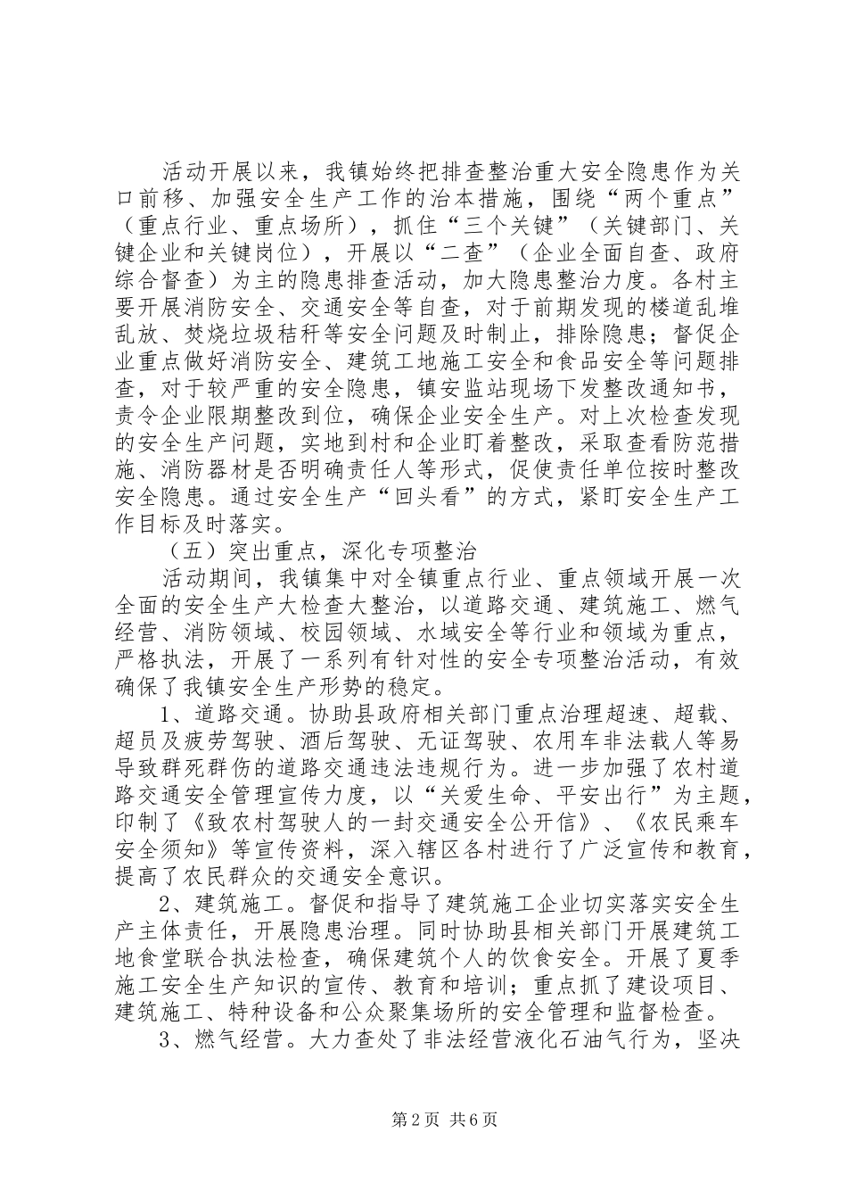 安全生产百日专项整治行动总结与方案_第2页