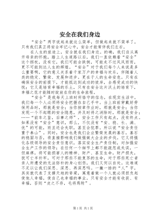 安全在我们身边