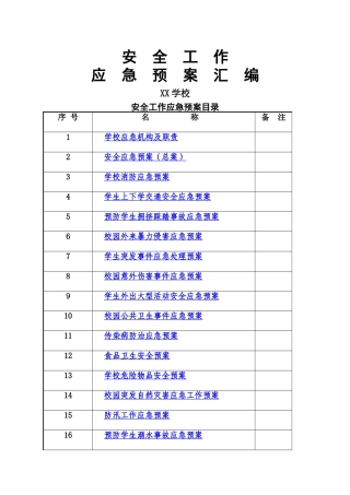 学校各种应急预案汇编