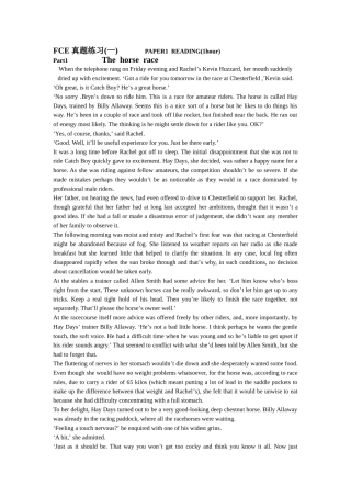 FCE真题练习(1)完整版