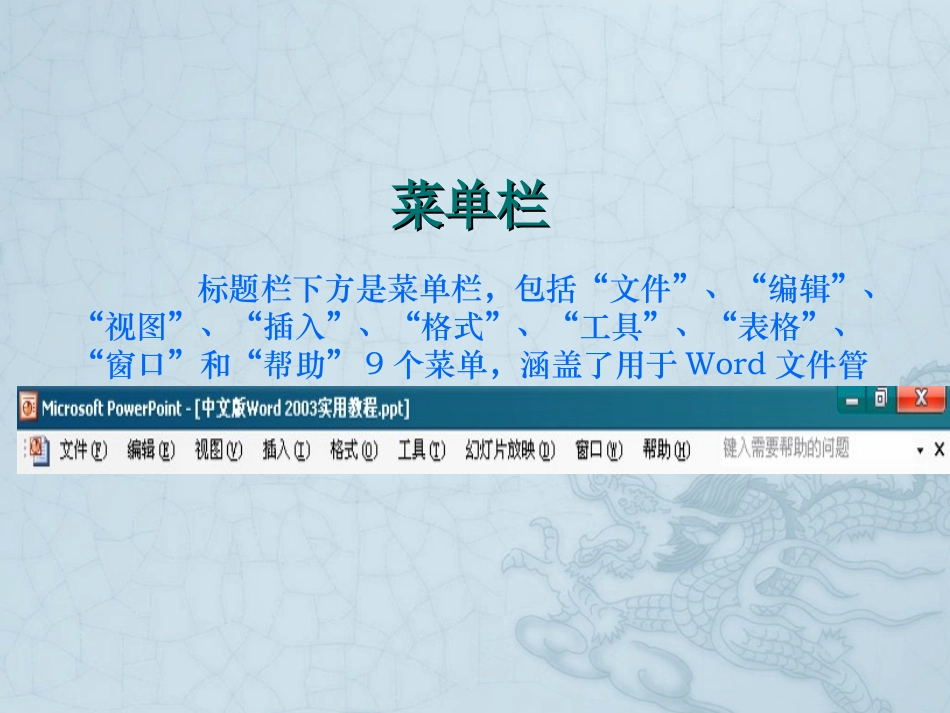 word2003经典教程课件_第2页