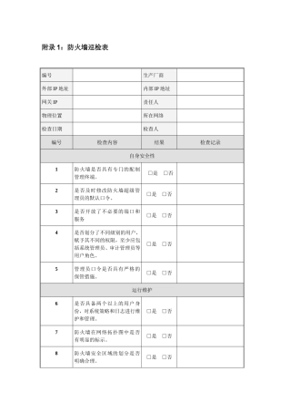 各种网络安全设备巡检报告汇总