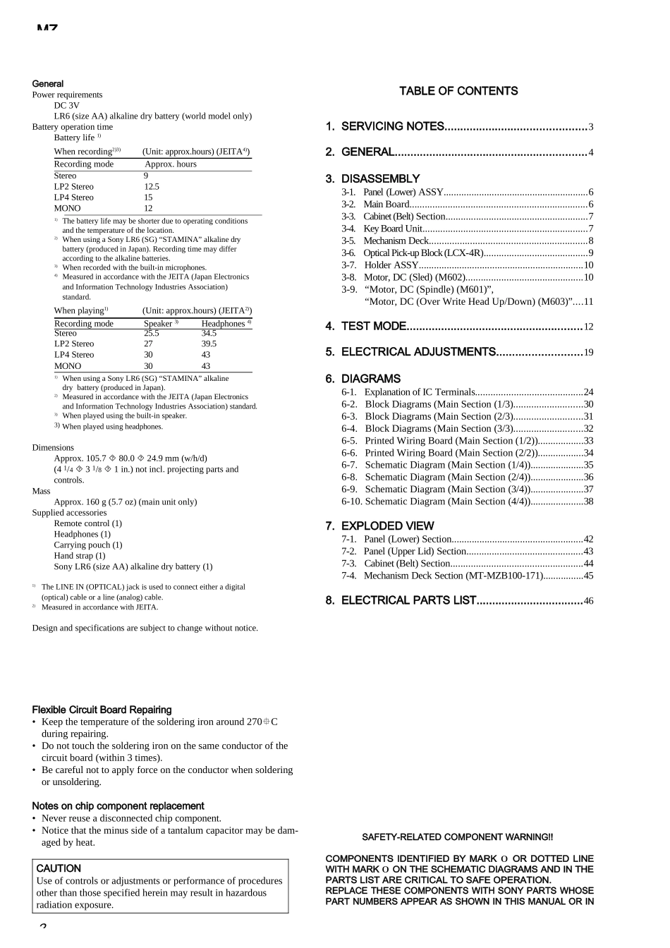 sony_MZ-B100_service_manual播放器说明书_第2页