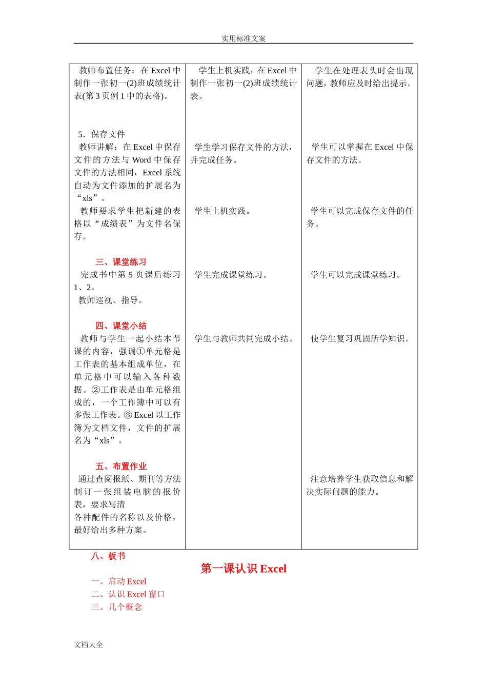 初中信息技术excel教案设计全集_第3页