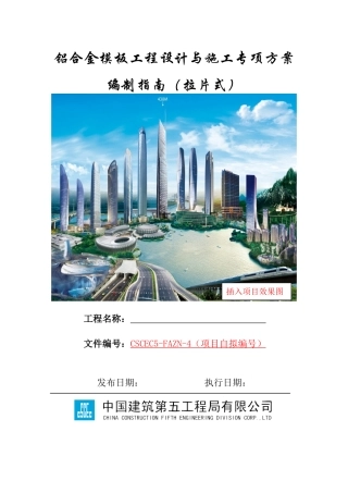 铝合金模板工程设计与施工专项方案编制指南（拉片式）