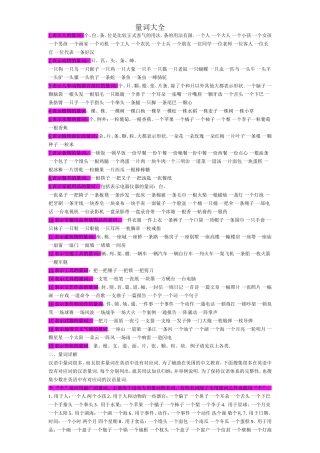 量词大全完整