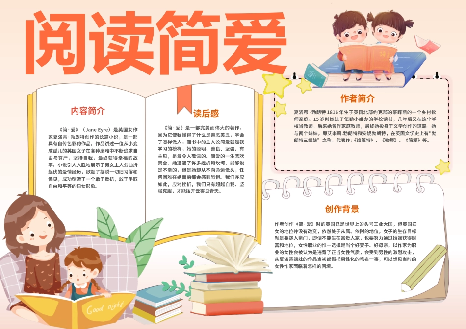 阅读简爱手抄报_第1页