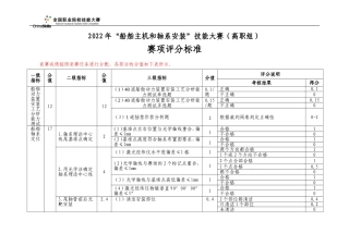 船舶主机和轴系安装评分标准