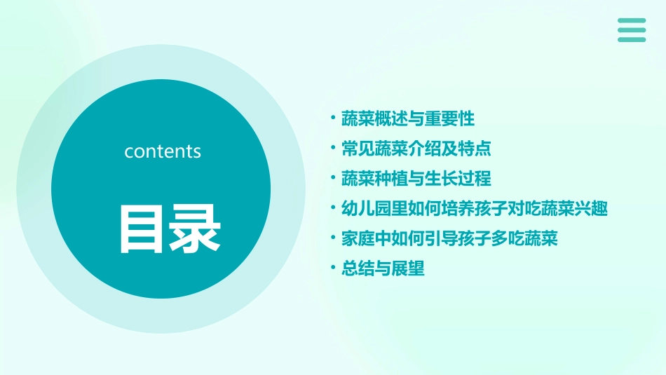 幼儿园蔬菜ppt2024海量PPT模板即用_第2页