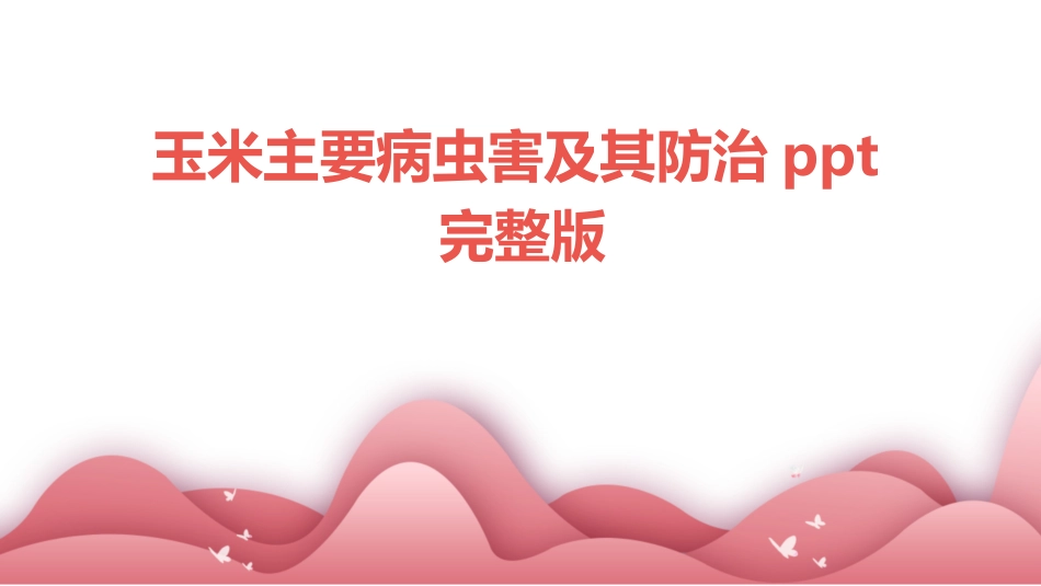 玉米主要病虫害及其防治ppt完整版_第1页