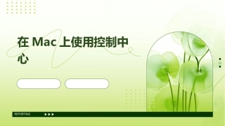 在Mac上使用控制中心