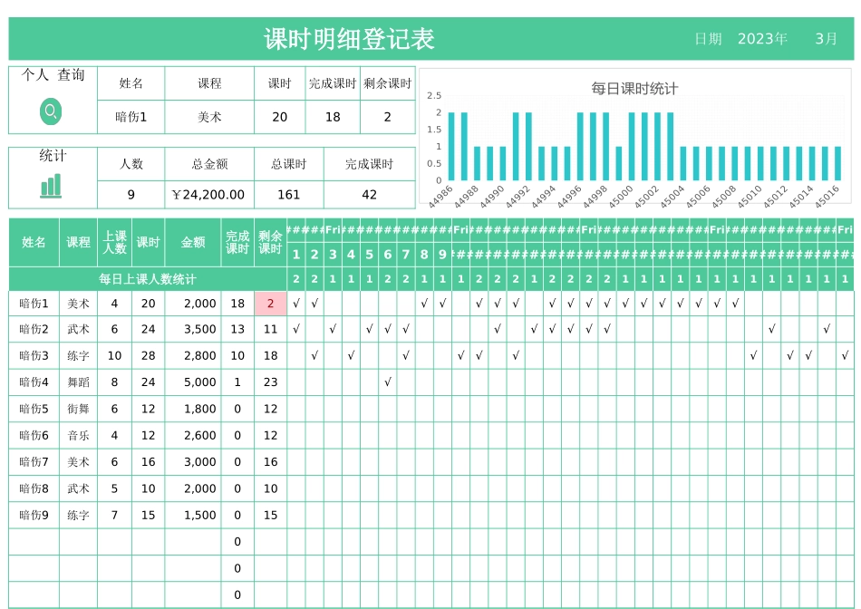 课时登记表完整_第1页