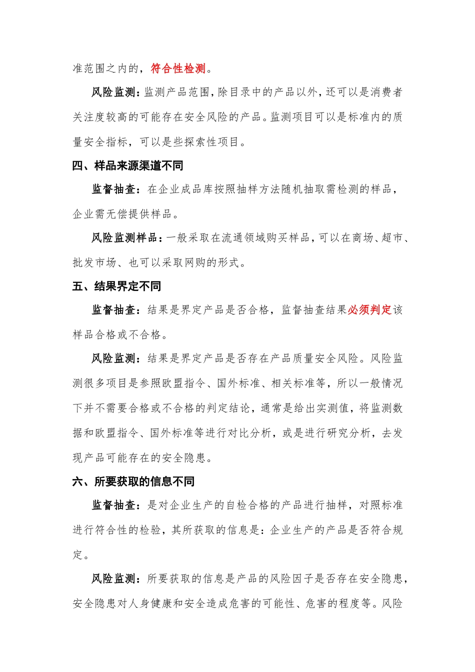 风险监测与监督抽检的区别_第2页
