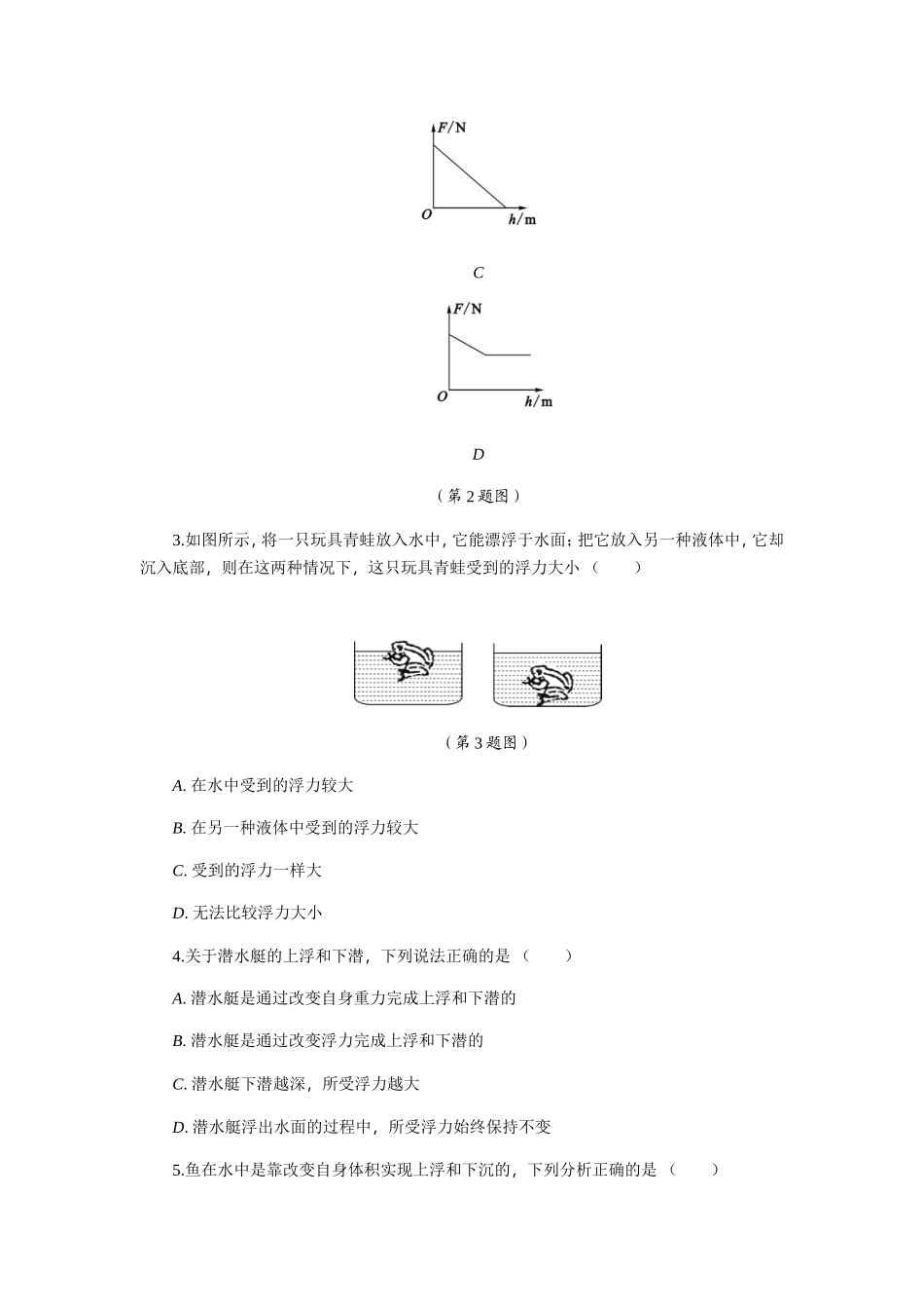 第十章浮力测评_第2页