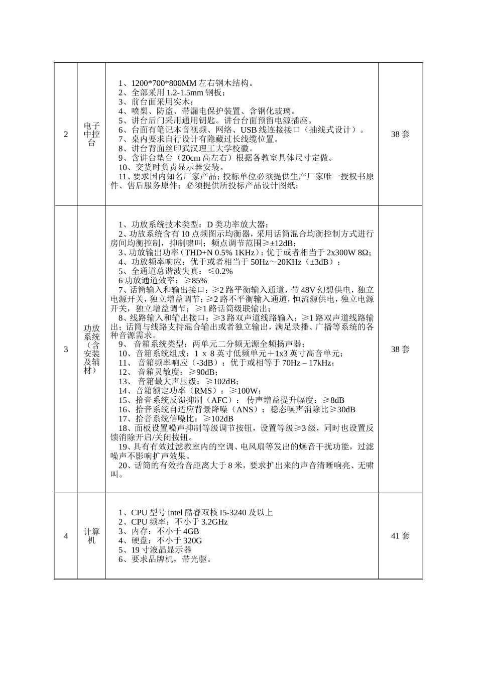 多媒体教学系统技术参数_第3页