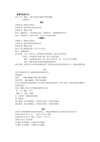影像学检查方法