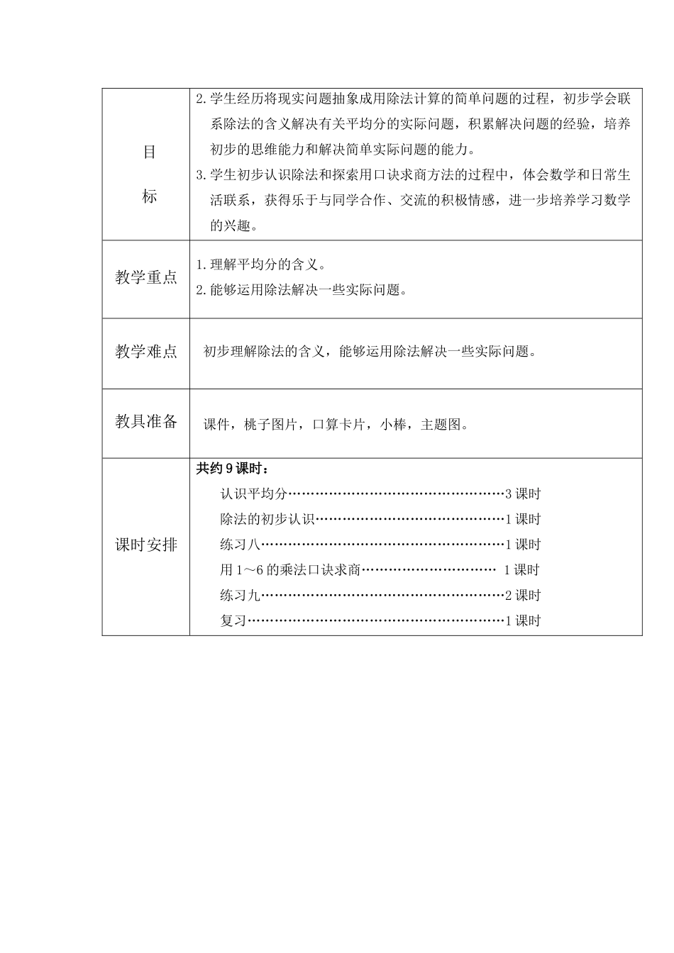 第四单元表内除法（一）_第2页