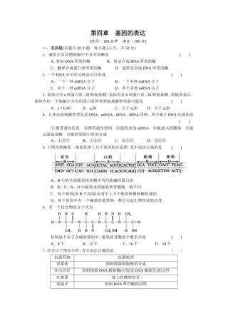 第四章　基因的表达