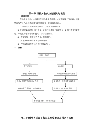 第一节颈椎外伤的应急预案与流程