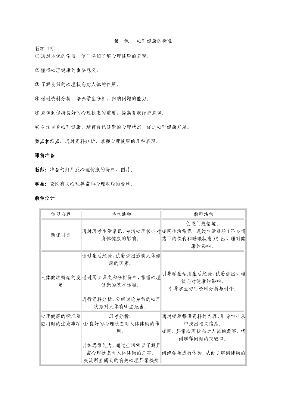 第一课心理健康的标准_第1页