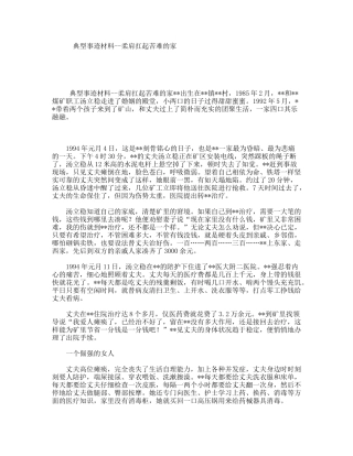 典型事迹材料--柔肩扛起苦难的家