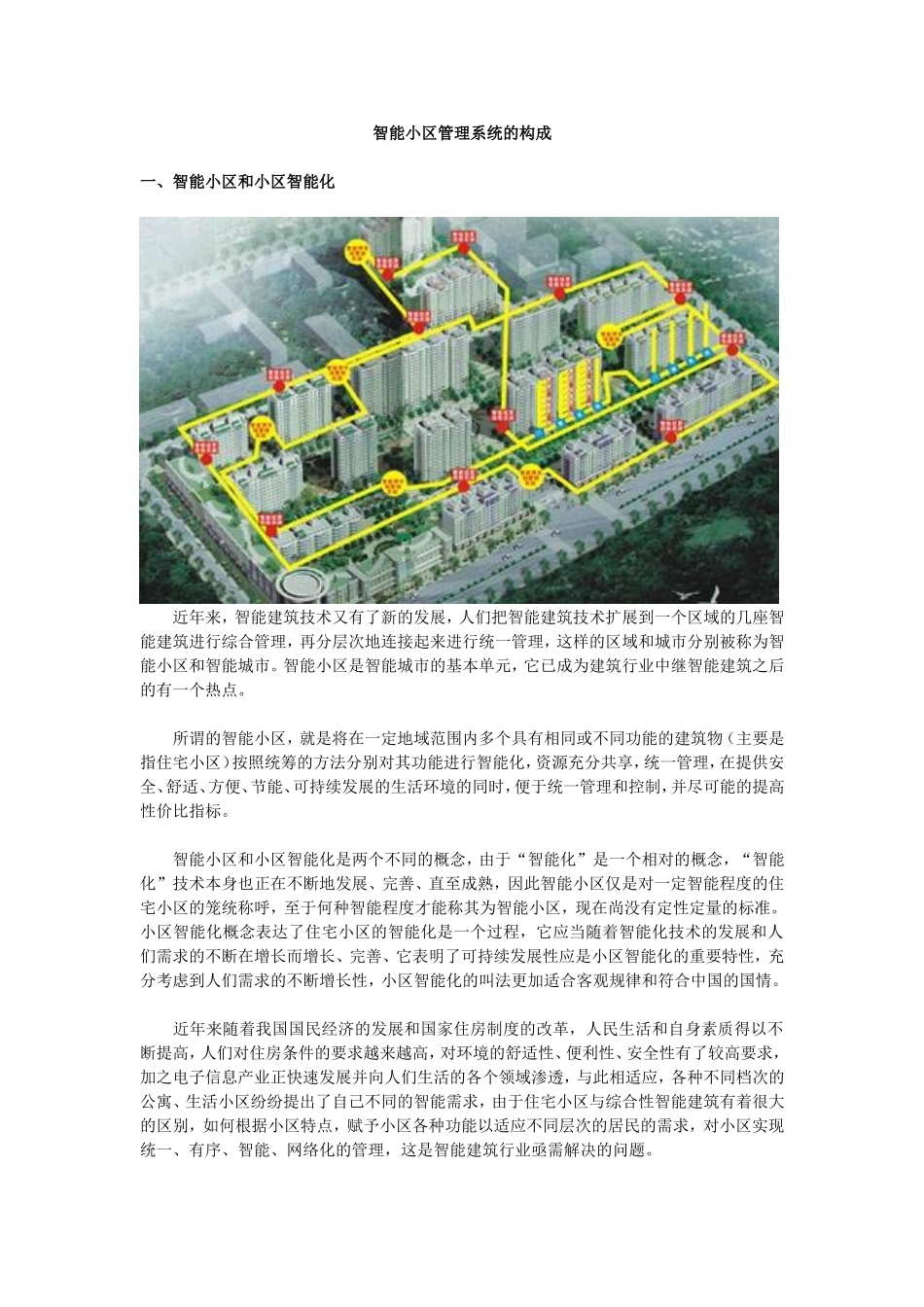智能小区管理系统的构成_第1页