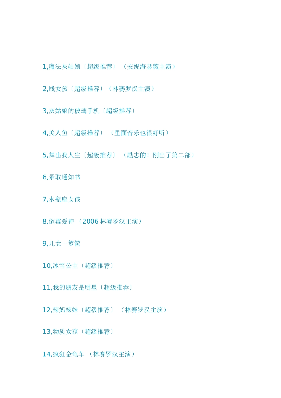 100部好看的校园喜剧片（可练习英文）+美国校园青春励志电影_第1页