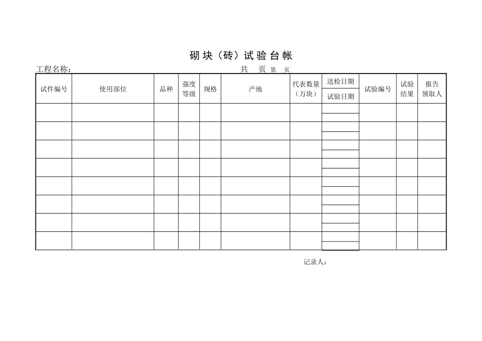 钢筋原材试验台帐_第3页