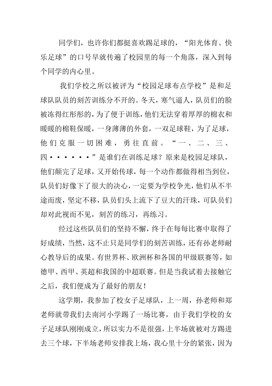 学生征文：热爱足球（9篇）_第3页